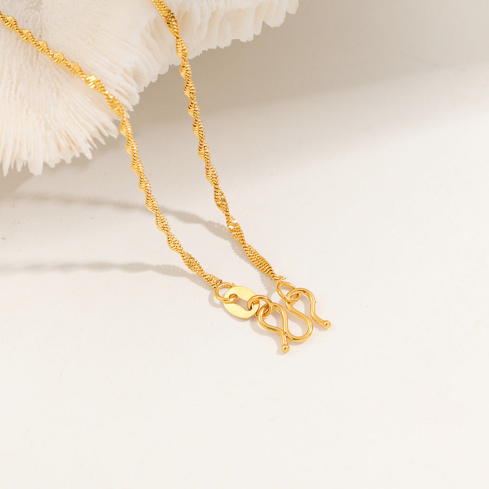 No Fading Buckle Snake Bones Chain Female Simple Commute Choker Necklaces