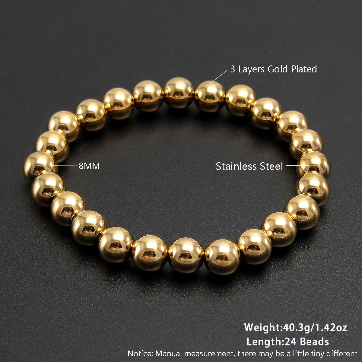 Women's & Men's Stainless Steel Gold-plated Gold Sier Two-color Bracelet