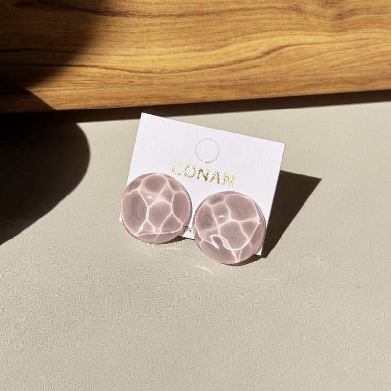 Women's Retro Blooming Acrylic Curved For Simple Stud Earrings
