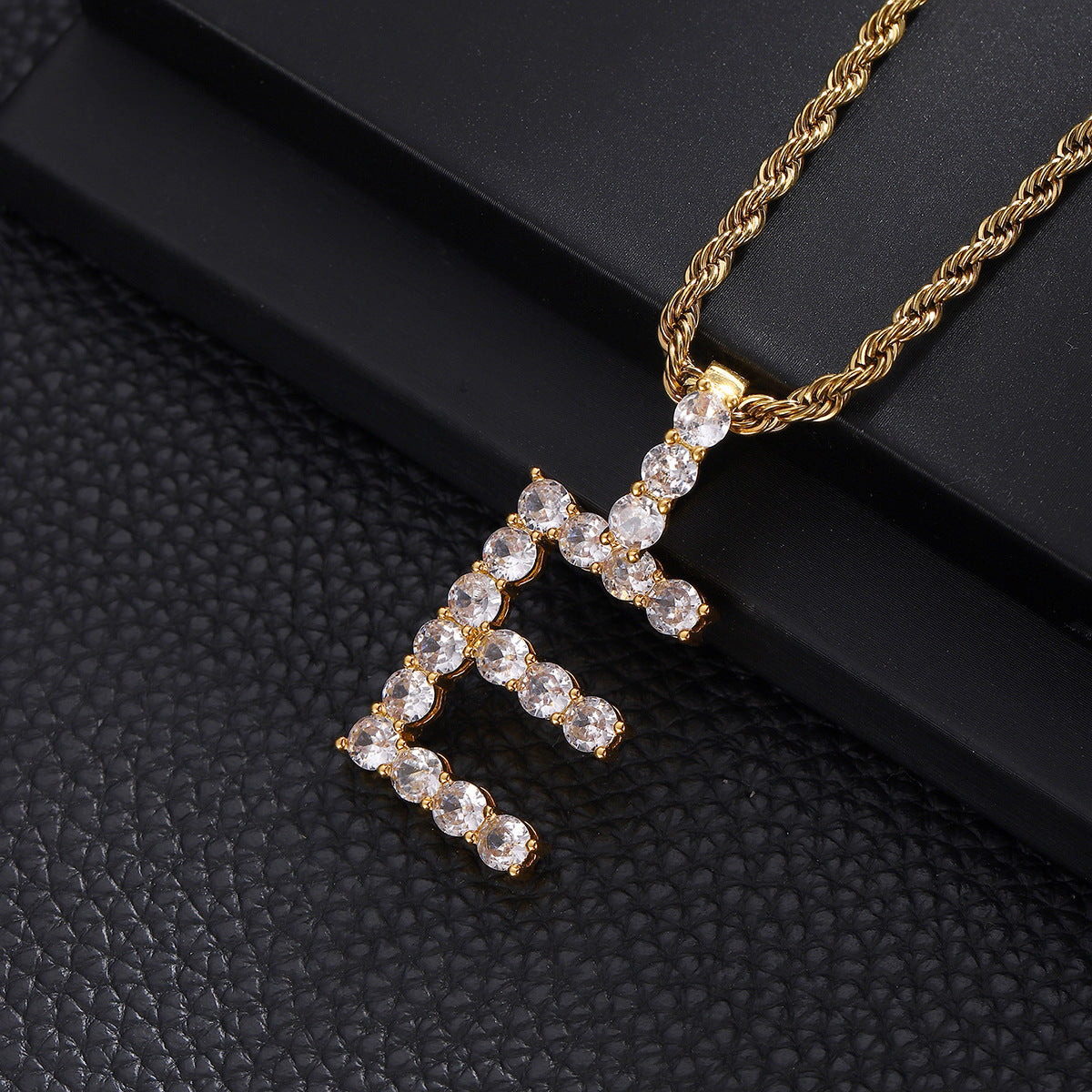 Women's & Men's English Letters Copper Inlaid With Zircon Pendants