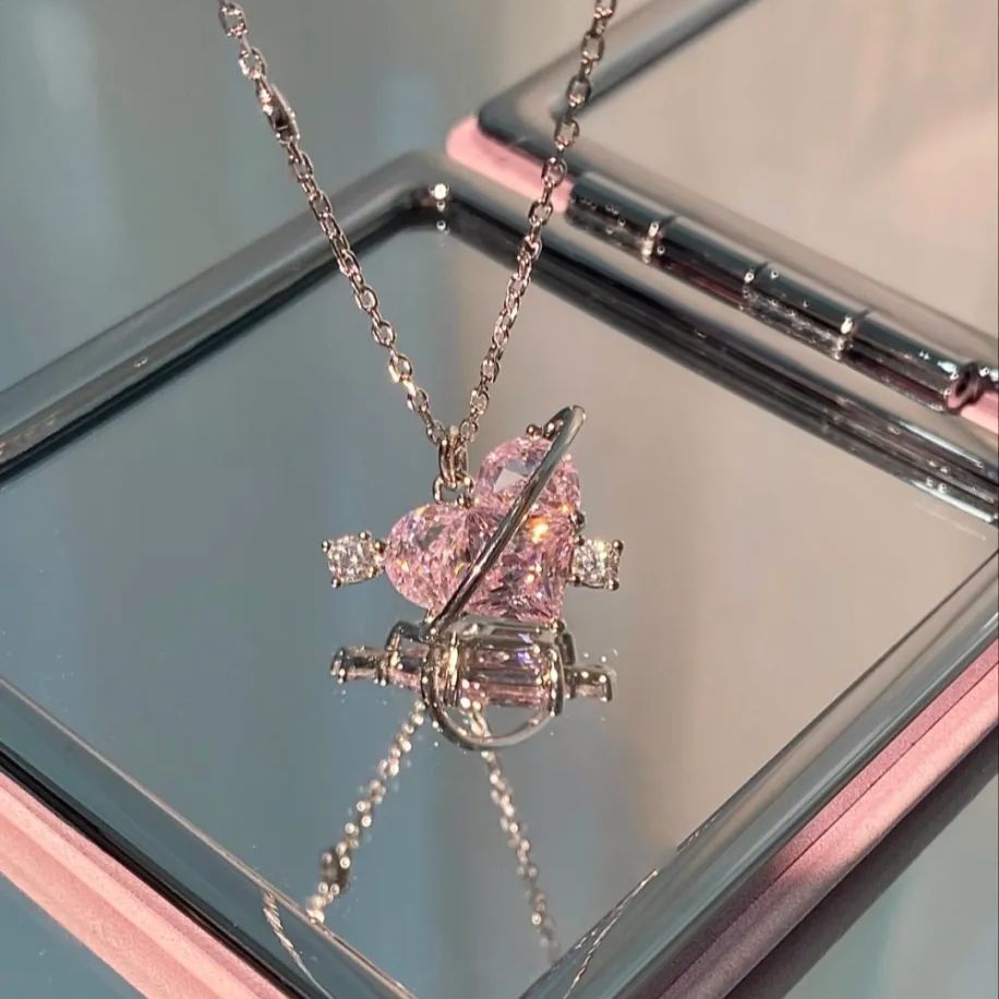 Korean Style Sweet Loving Heart Love Female Necklace