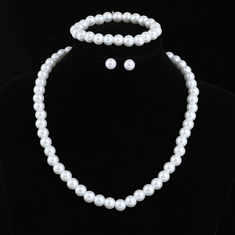 Comfortable Classy Bridal Full Diamond Clavicle Jewelry Set