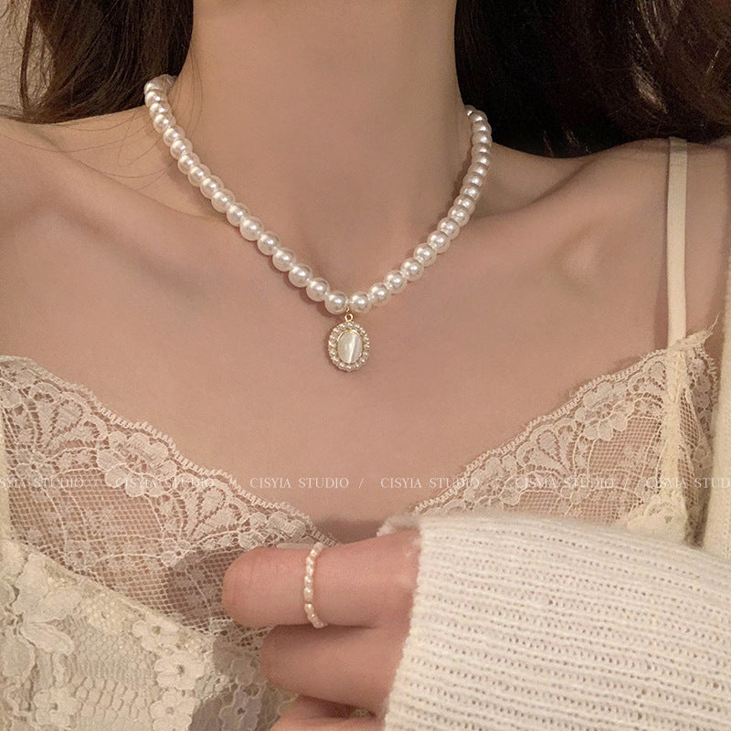 Women's Pearl For Mother Light Luxury Minority Necklaces