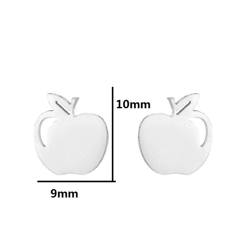 Stainless Steel Cherry Apple Small Ear Cold Wind Earrings