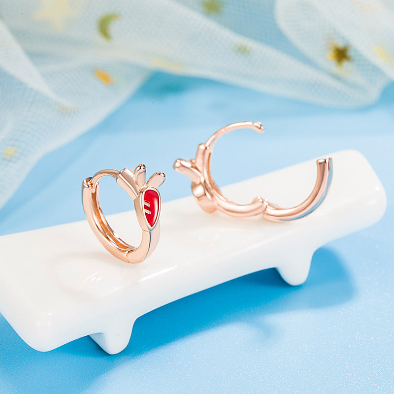 Women's Rabbit Radish Clip Graceful Petite Simple Cute Ear Buckle