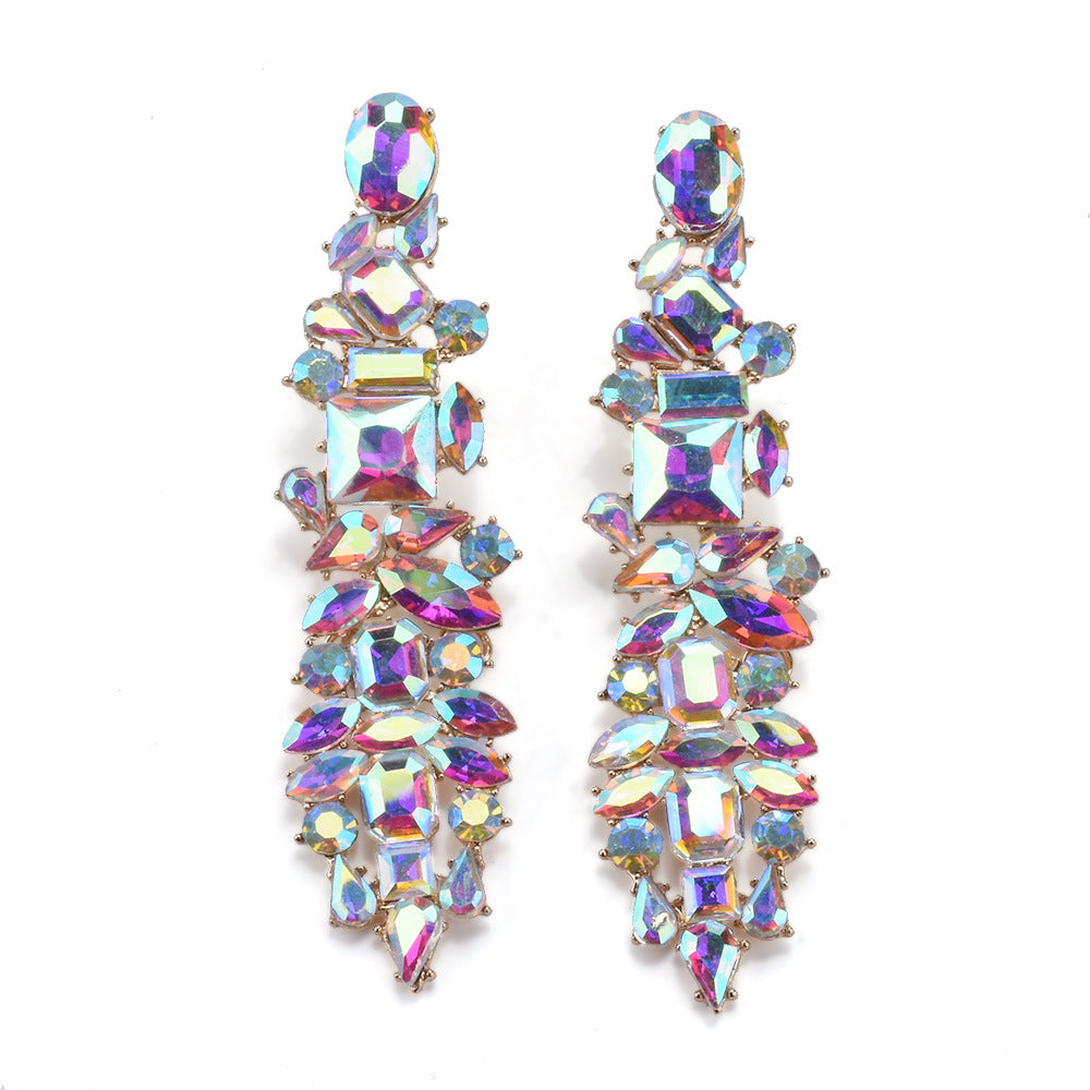 Women's Exaggerated Tassel Fashion Creative Rhinestone Long Earrings