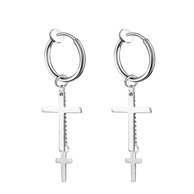 Clip Fashion Chain Cross Light Luxury High Ear Buckle
