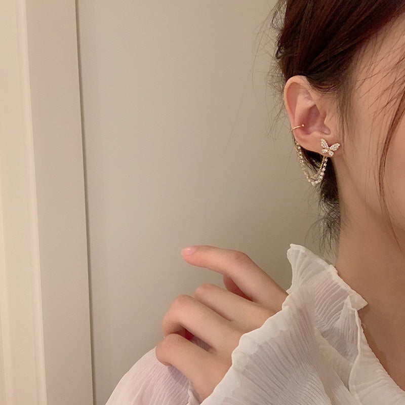 Ear Clips Sweet Light Luxury Fashionable Elegant High Sense Stud Earrings