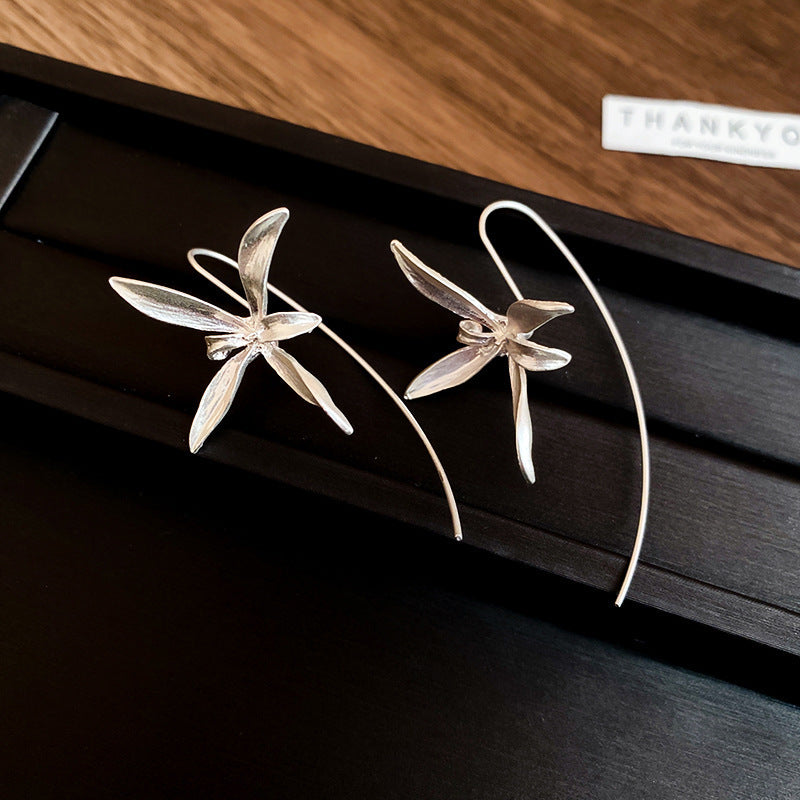 Women's Needle Zircon Bow Water Drop Tassel Simple Fashion Stud Earrings