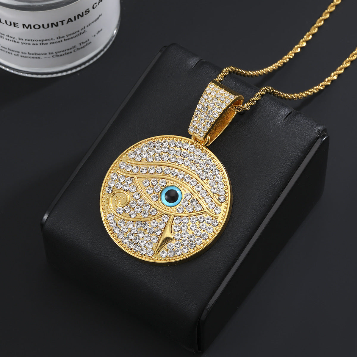 Hop Round Diamond Eye Of Horus Necklaces