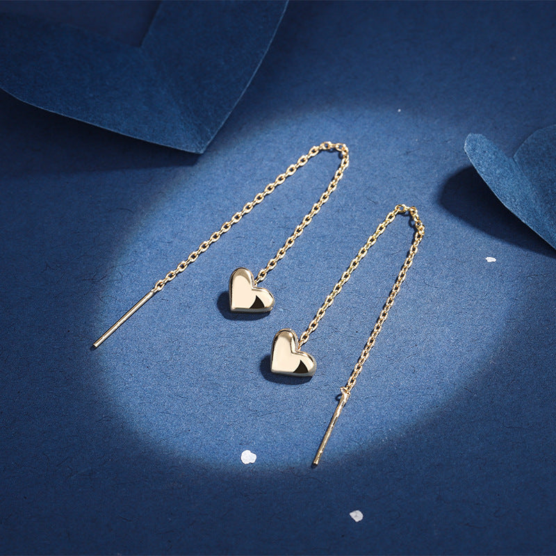 Women's Heart Shape Earline Elegant Trendy Design Chain Ear Line