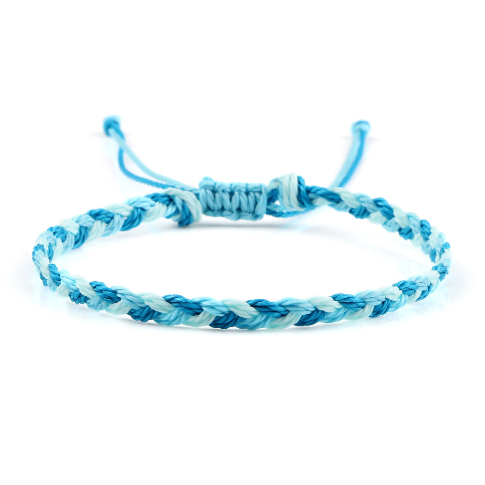 Creative Twist Weave Taiwanese Wax Handmade Hand Unisex Twin Bracelet