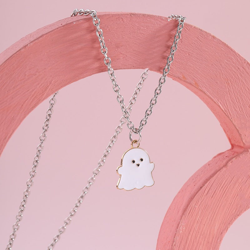 Ghost Black White Personalized Minority Hip Hop Necklace