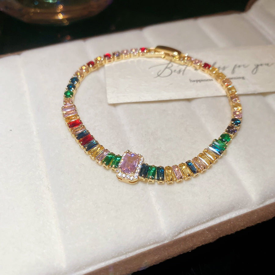 Women's Heart-shaped Zircon Adjustable Simple Fashion Light Luxury Bracelet