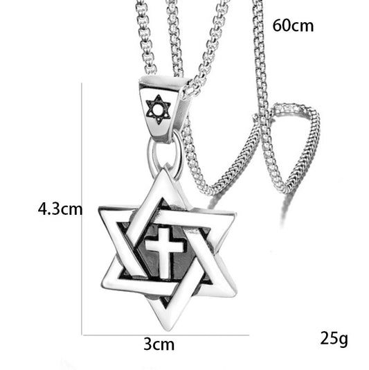 Men's Hip Hop Cross Long Sweater Chain Necklaces