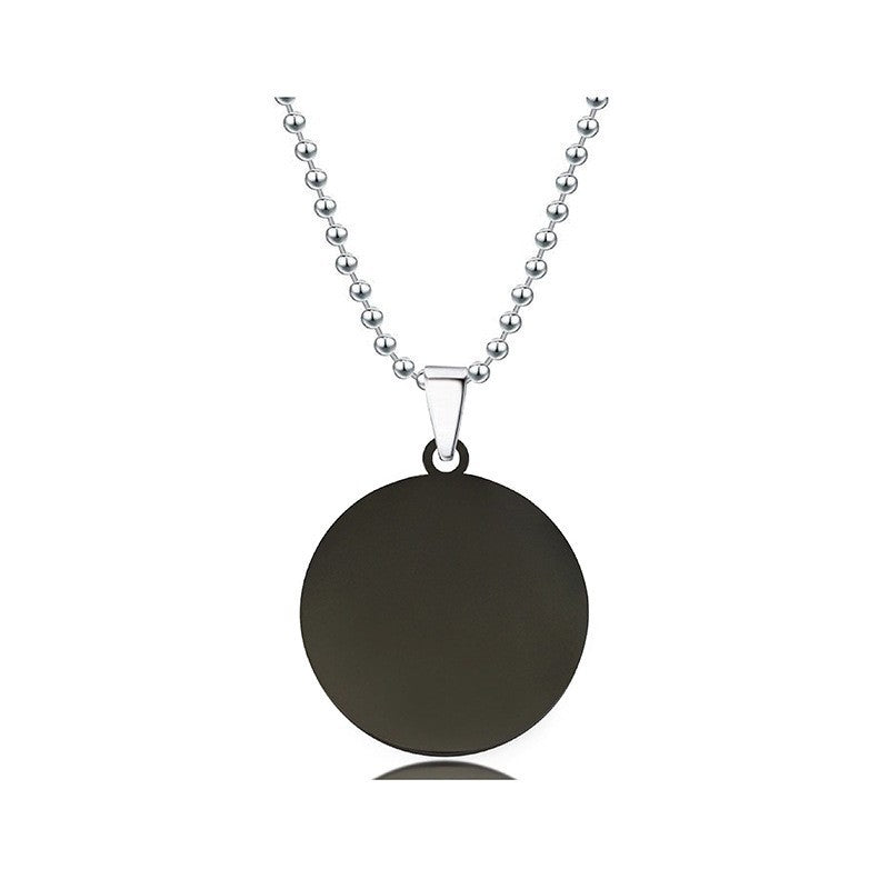 Laser Color Printing Material Holiday Gift Lettering Stainless Necklace