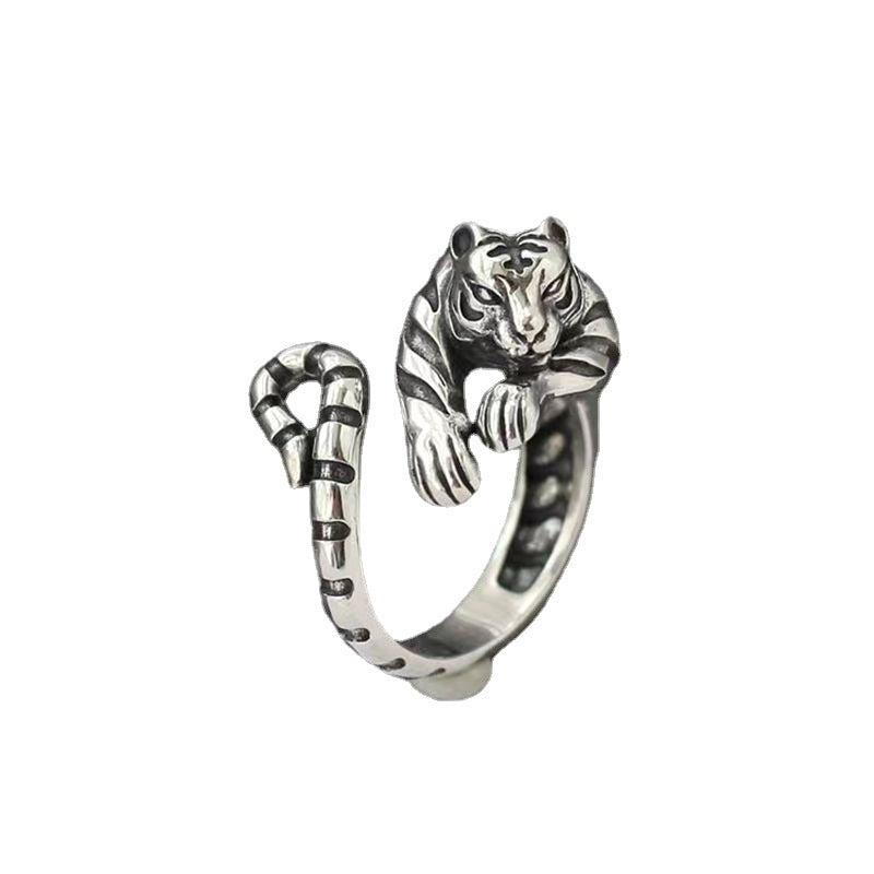 Men's Open National Fashion Personality Retro Zodiac Rings