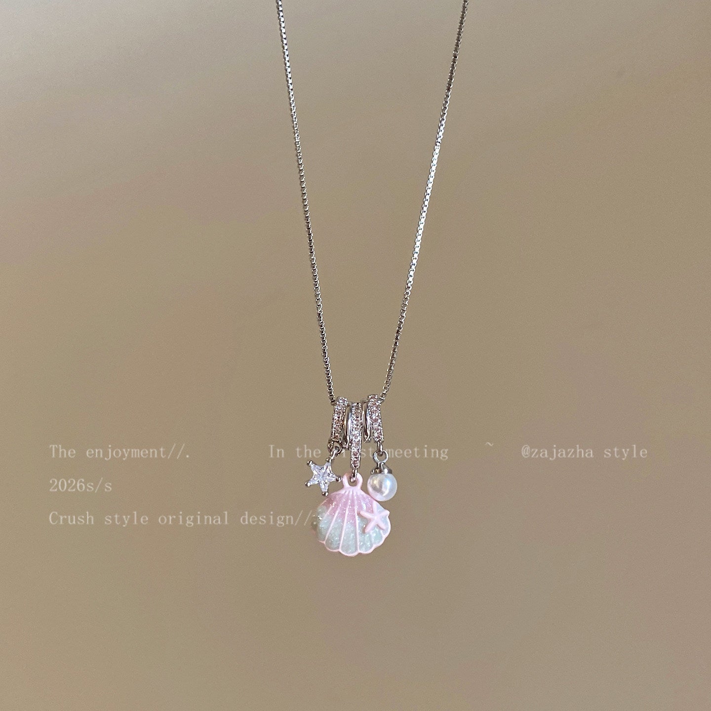 Women's Bow Shell For Design Sweet Clavicle Chain Necklace