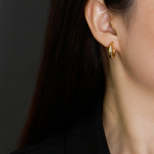 Women's Affordable Luxury Style Sterling Sier Golden Light Body Earrings
