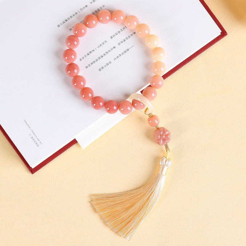 Women's & Men's Pink Lady Bodhi Seeds Hand-held Cultural Bracelets