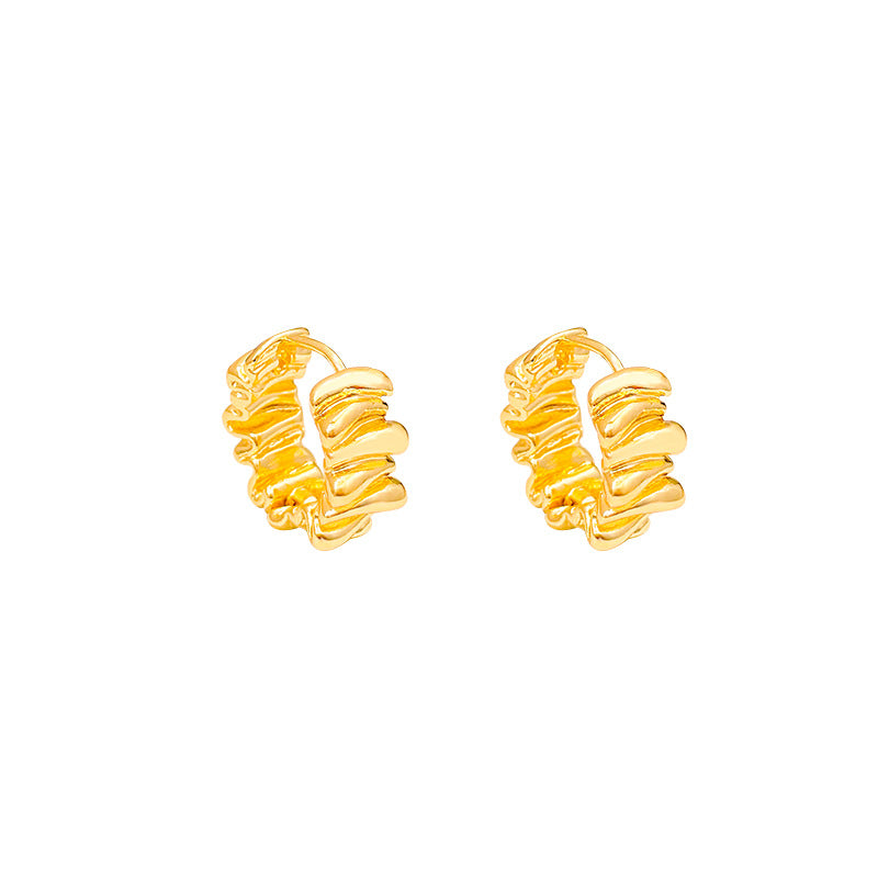 Design Sense Light Luxury Gold Unique Hook Female High Temperament Rings