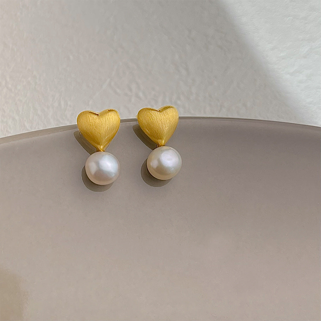Matte Texture Geometric Female Niche Fashion Earrings