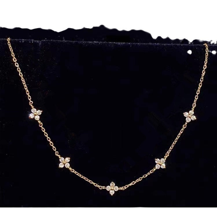 Clover Gold-plated Light Luxury Star Elegance High-grade Necklaces