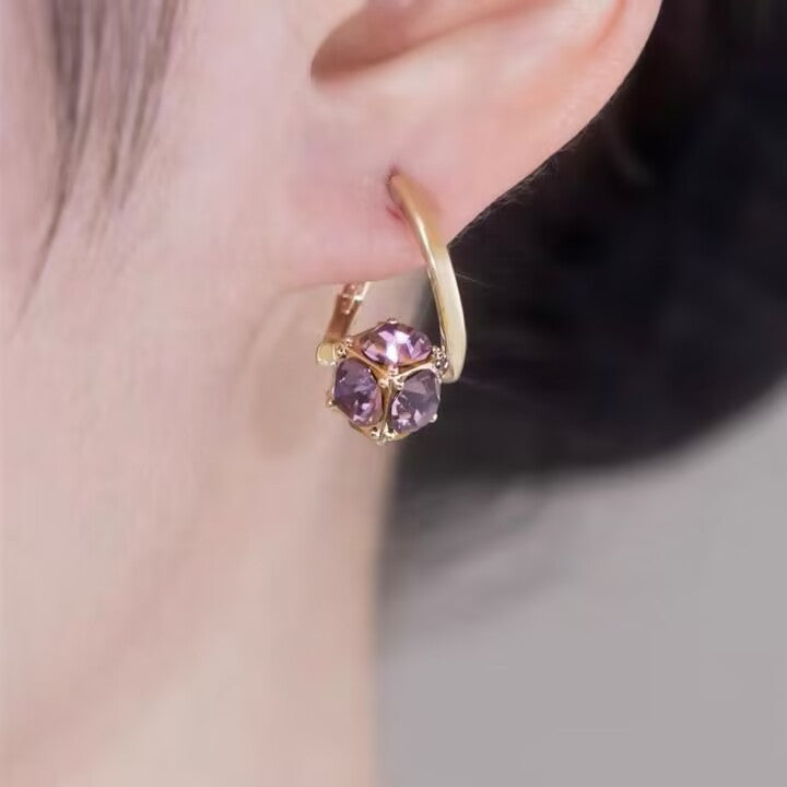 Women's Purple High-grade Niche Design Affordable Luxury Ear Buckle