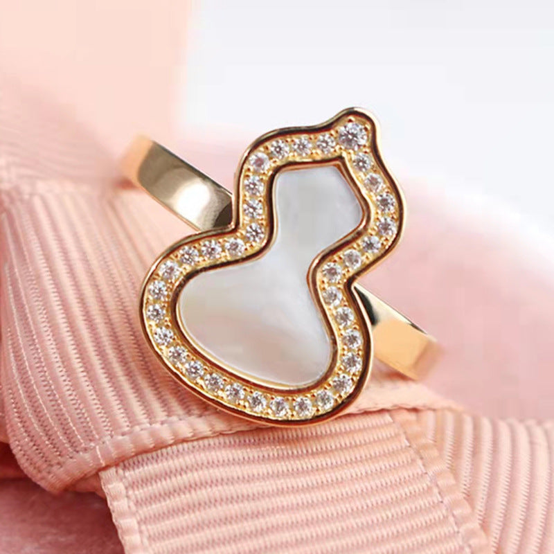 Red Agate Gourd Female Couple Full Rings