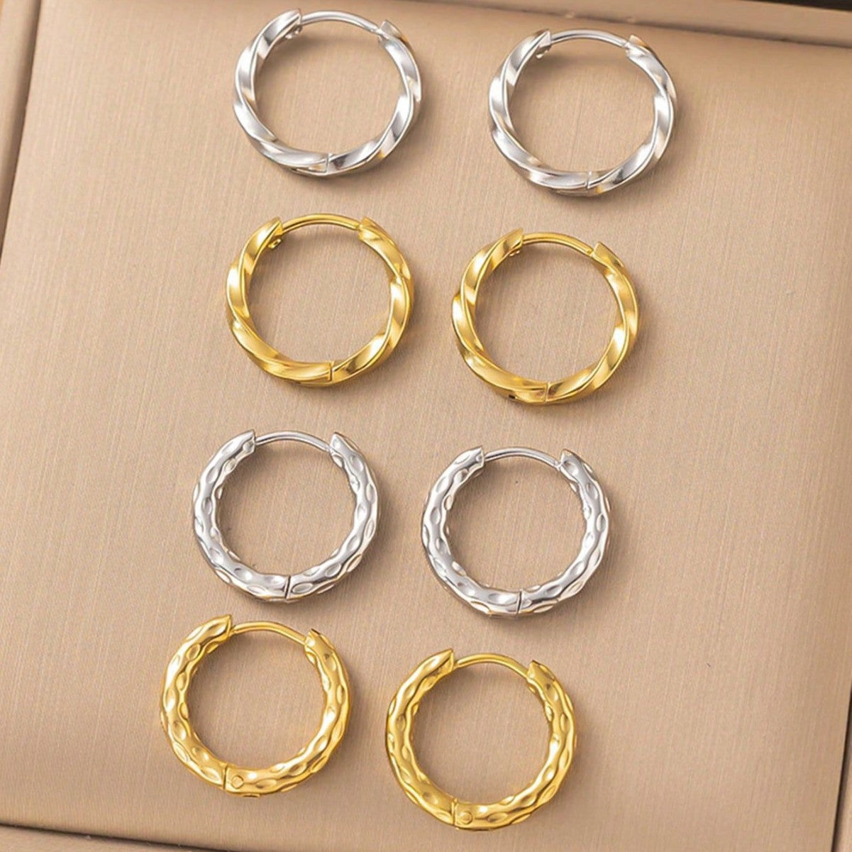 Simplicity Style Titanium Steel U-shaped Stainless Earrings