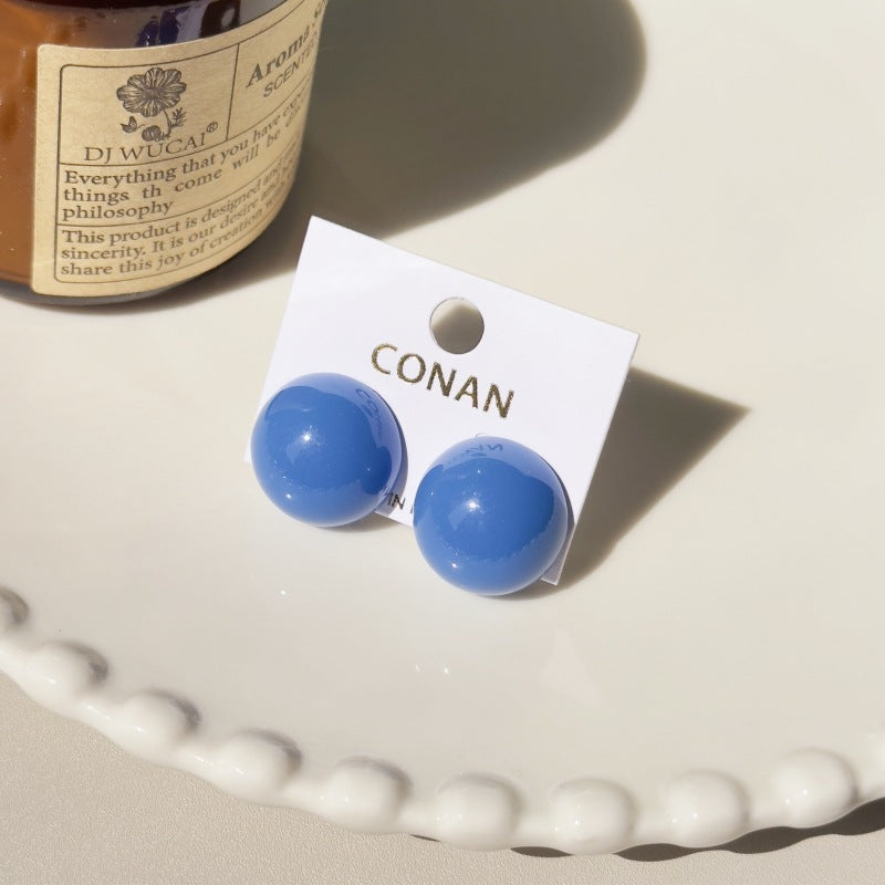 Women's Retro Blooming Acrylic Curved For Simple Stud Earrings