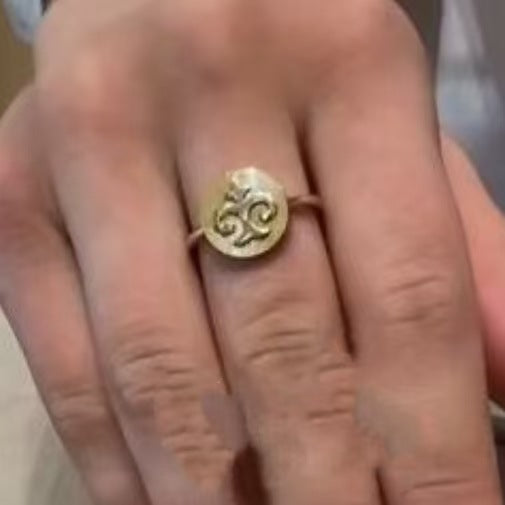 Kazakh Element Open Ethnic Style Simple Niche Index Ring