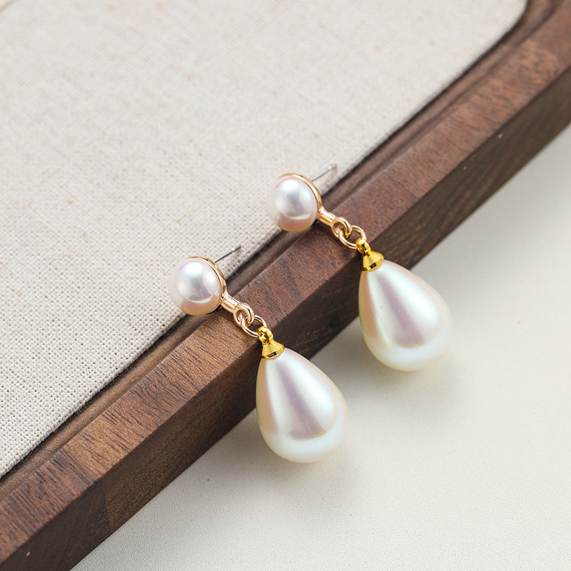 Fashion Water Drops Pearl Sweet Lady Style Earrings