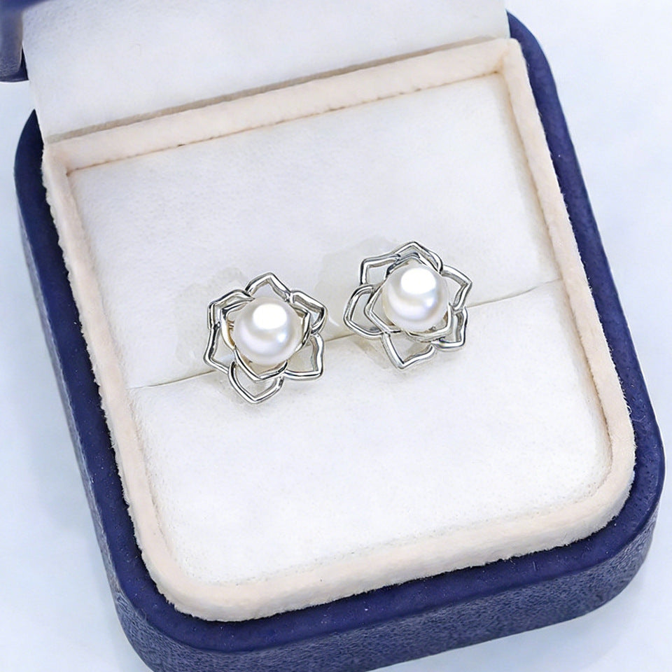 Pearl Ear Love High Sense Simple Temperament Stud Earrings
