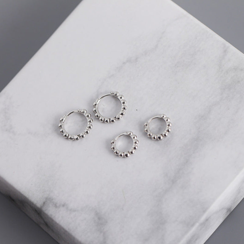 Women's Ear Clip Korean Simple Temperamental Frosty Style Fashion Stud Earrings