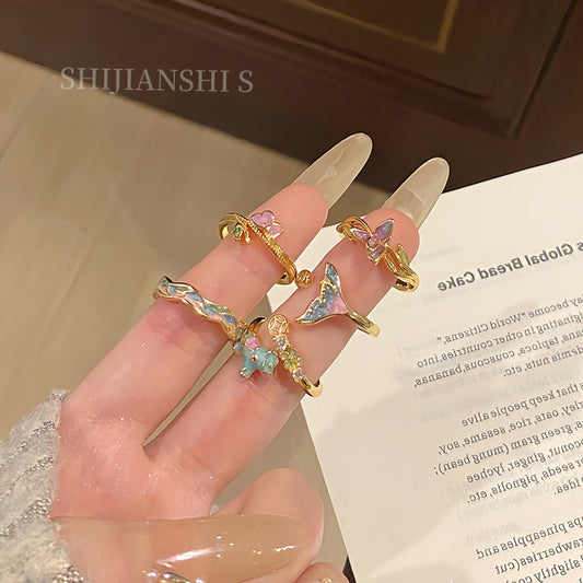 Female Light Luxury Minority Quiet Butterfly Ring