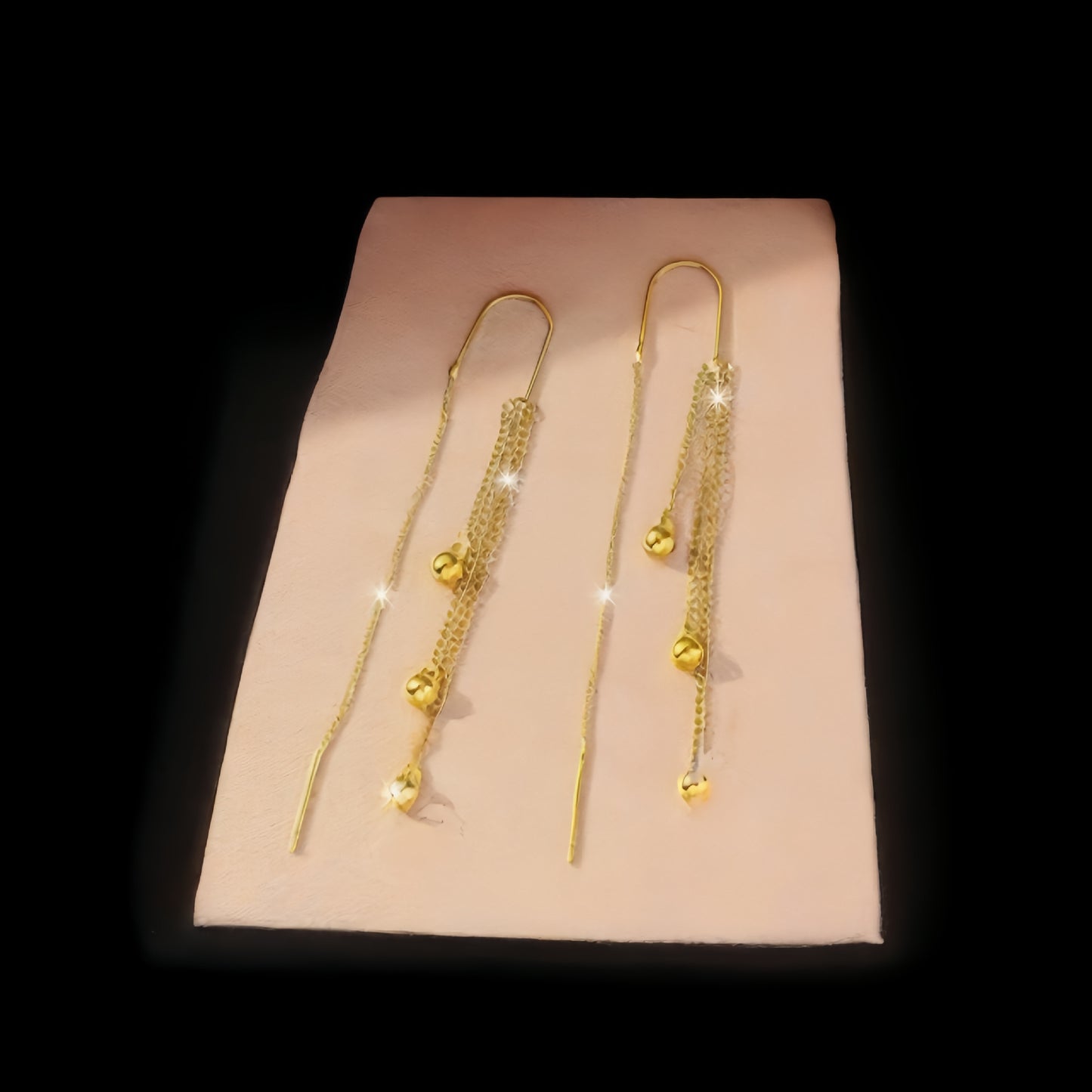 Women's Long Beads Eardrops Light Luxury Unique Super Fairy Ear Line