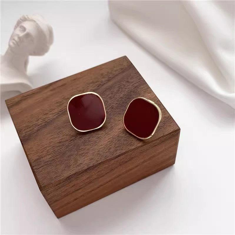 Women's Wine Red Retro Style Elegant High-grade Rings