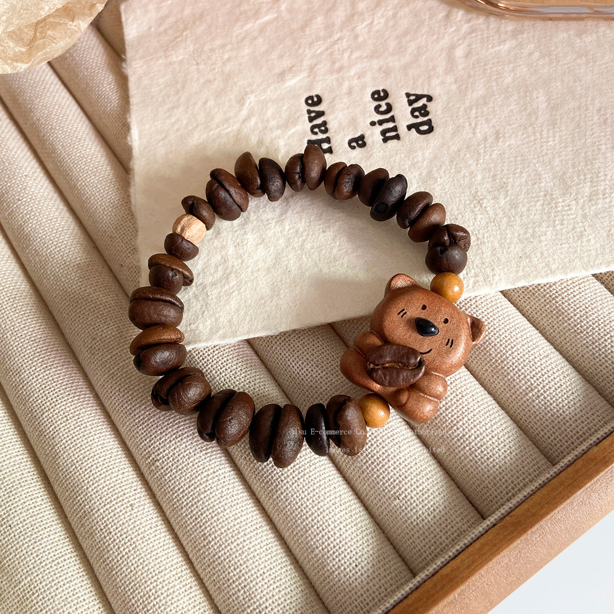 Cute Bean Design Beautiful Handmade Peach Niche Exquisite Bracelet