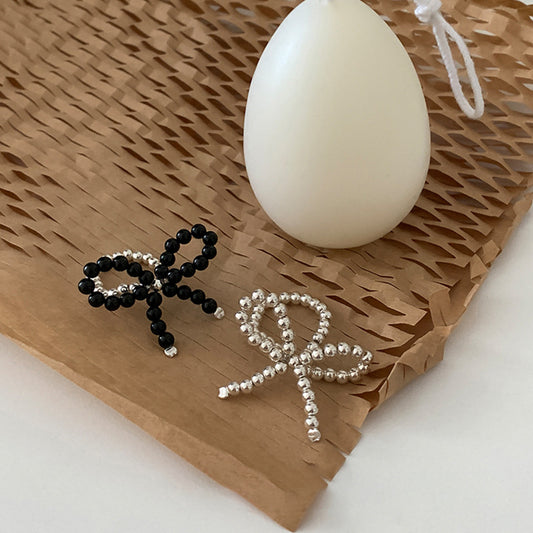 Women's Luxury High-grade Handmade Bow Beaded Elastic Rings