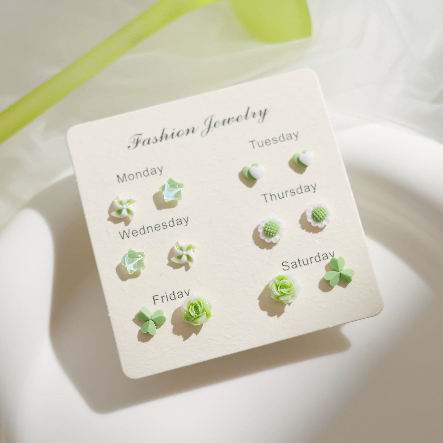 Female Pink Biological Porcelain Pin Ear Sensitive Skin Essential Stud Earrings