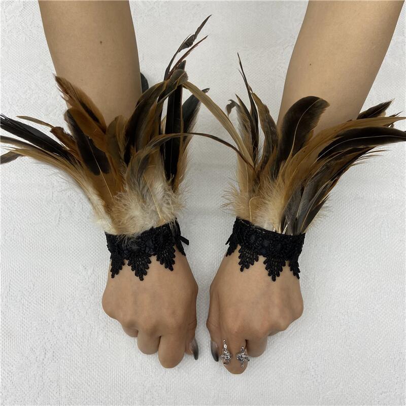 Feather Halloween Performance Ball Lace Wristband Bracelets