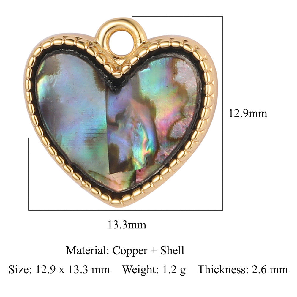 Shell Butterfly Abalone Copper Zircon Cupid Pendants