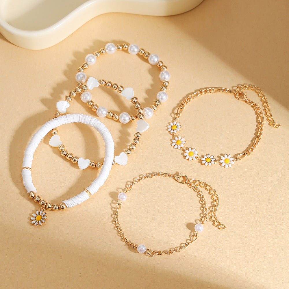 Women's Summer Sweet Refreshing Daisy Simple Flower Bracelet