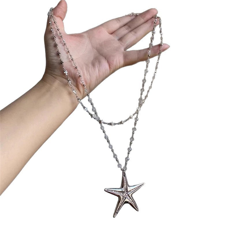 Women's Starfish Beaded Summer Long With Skirt Sweet Cool Hot Style Necklace