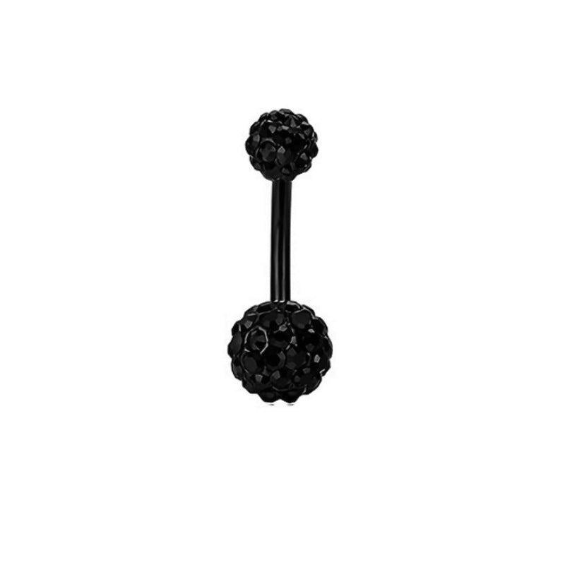 Black Suit Belly Navel Decoration Planet Rings