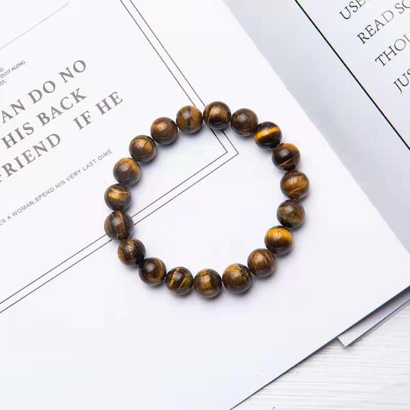 Yellow Tiger Eyes Crystal Money Drawing Luck Changing Beads Bracelet