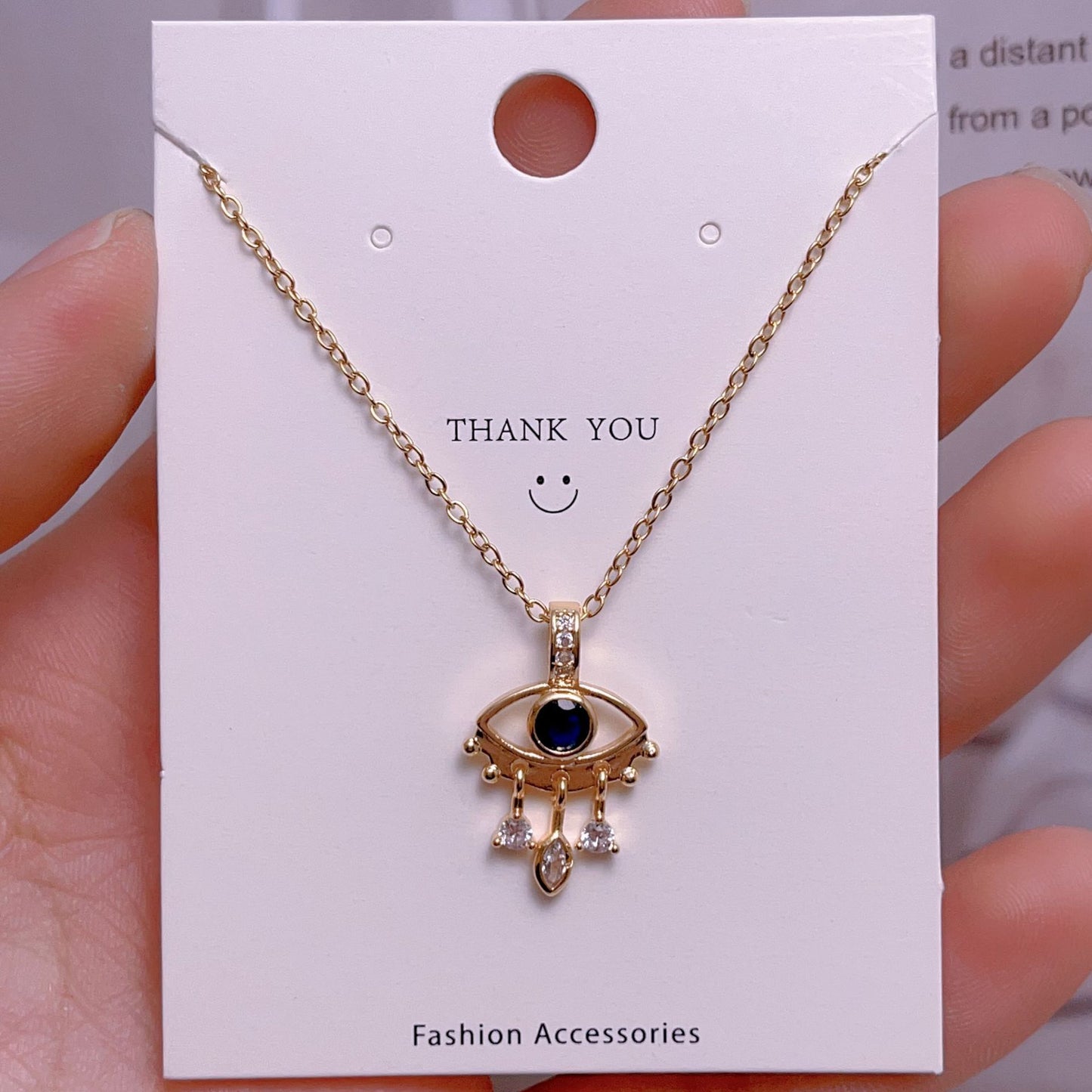 Eye Female Fashion Personality Titanium Steel Clavicle Necklaces