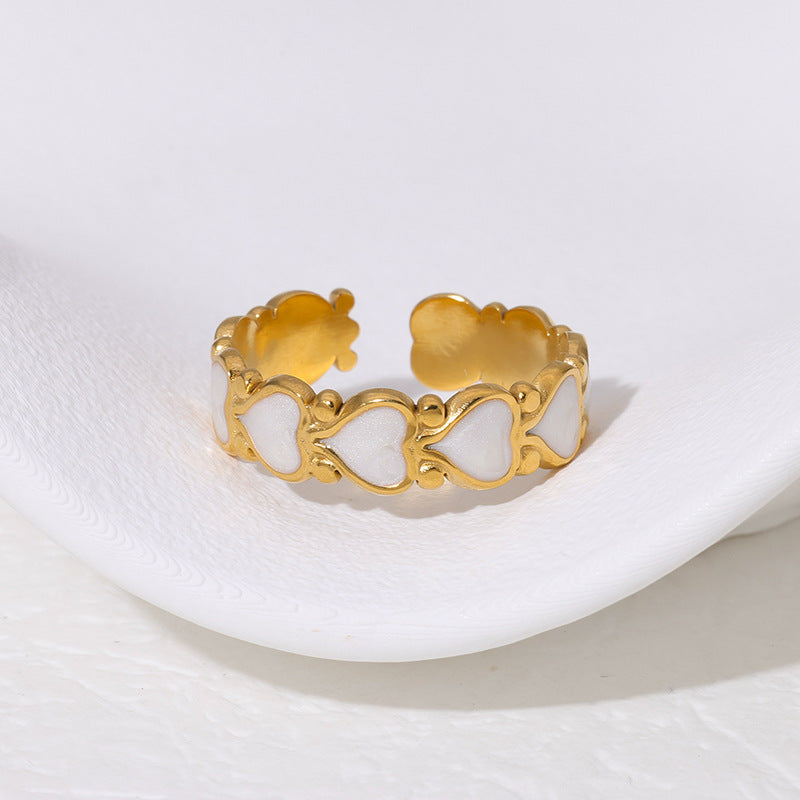 Stainless Steel Opening Gold Plated Niche Rings