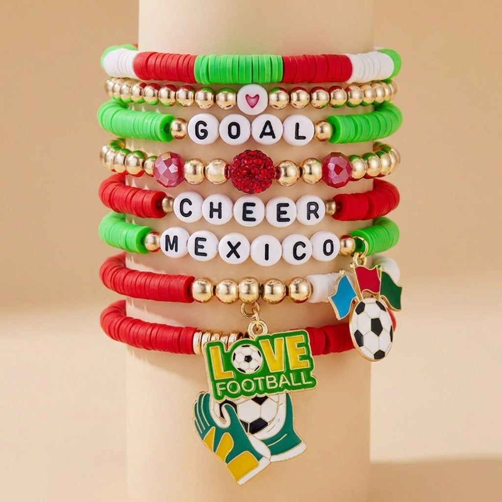 Style Theme Argentina Brazil Germany Football Game Bracelet
